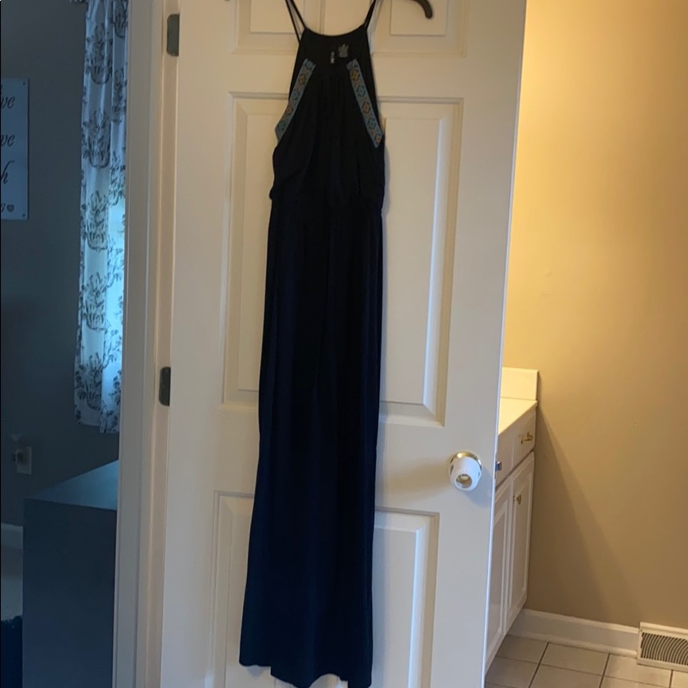 Black boho maxi dress